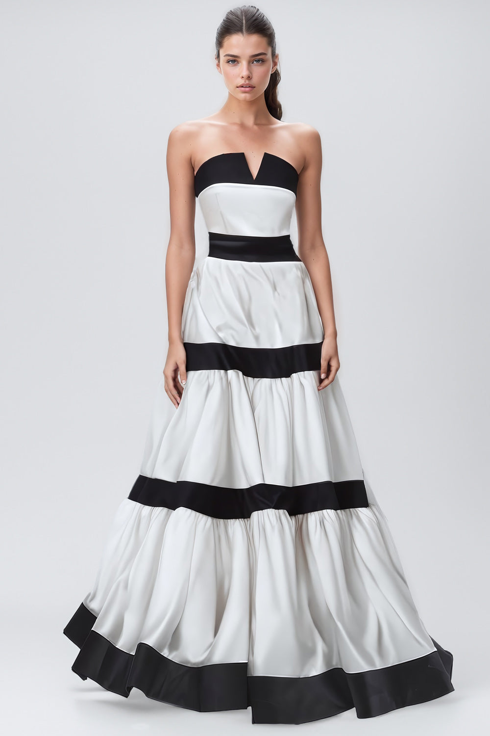Ruffled Tiered Maxi Dress - White