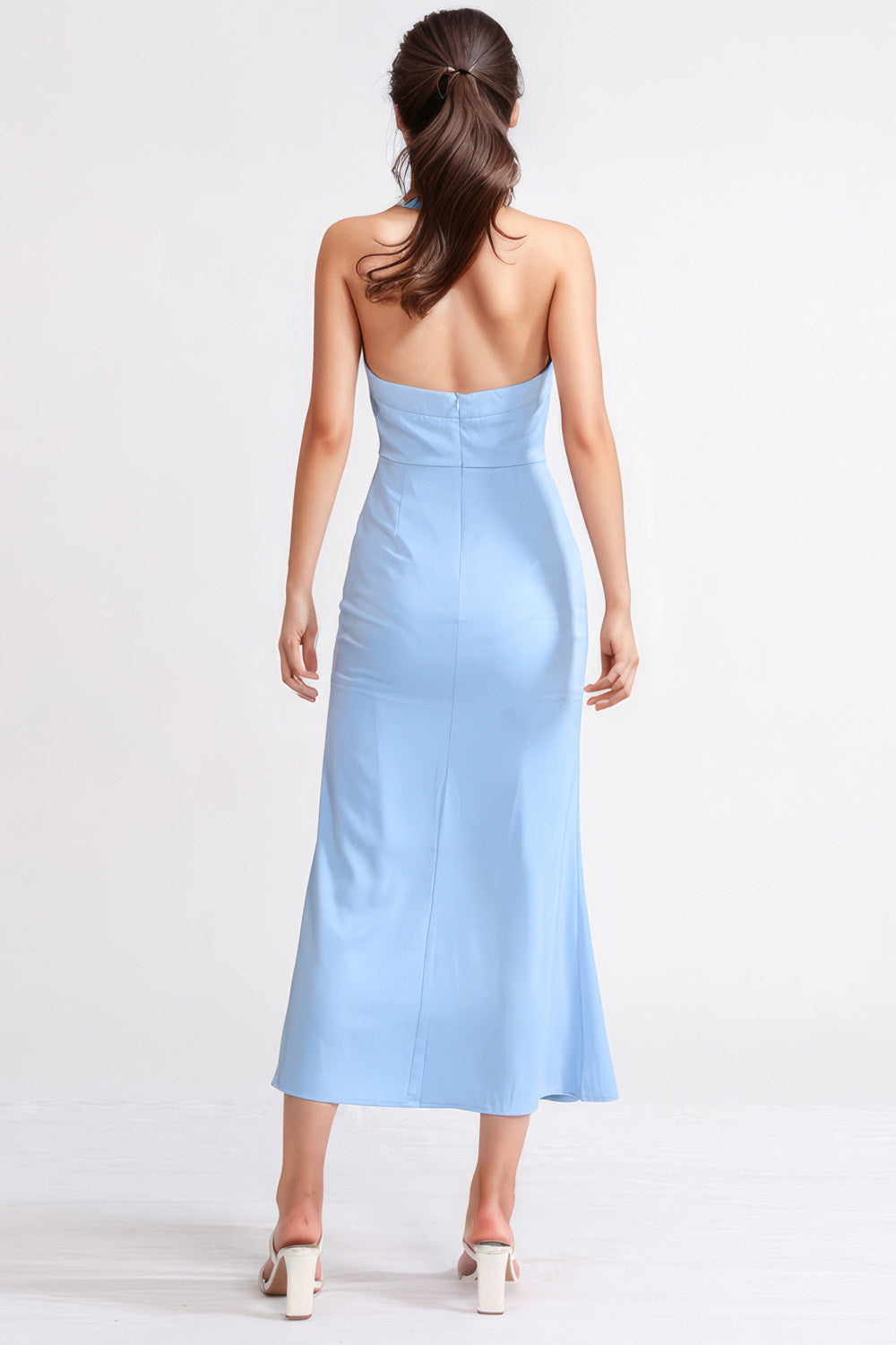 Casual Midi Dress - Blue