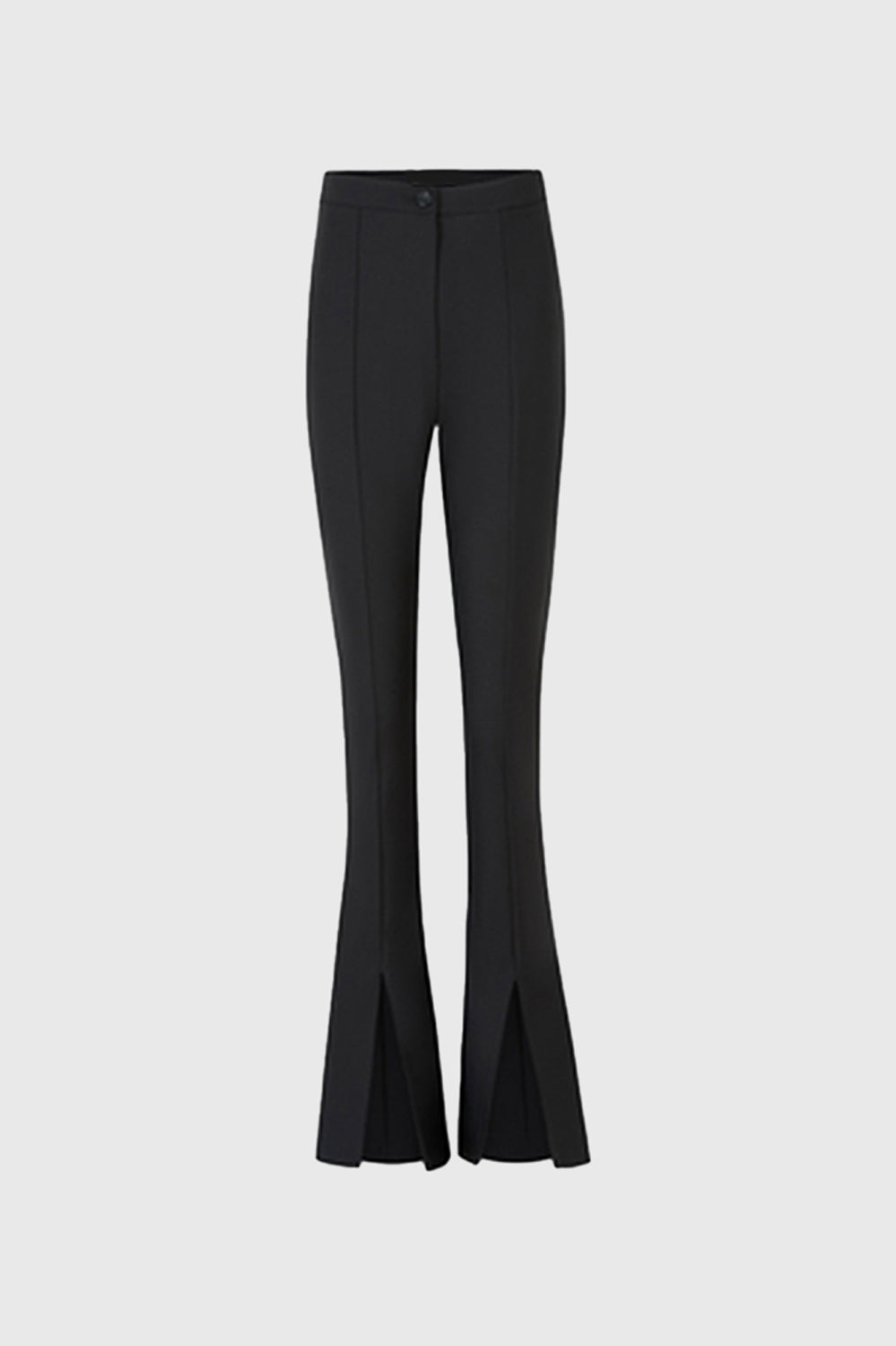 Trousers with Slit - Black