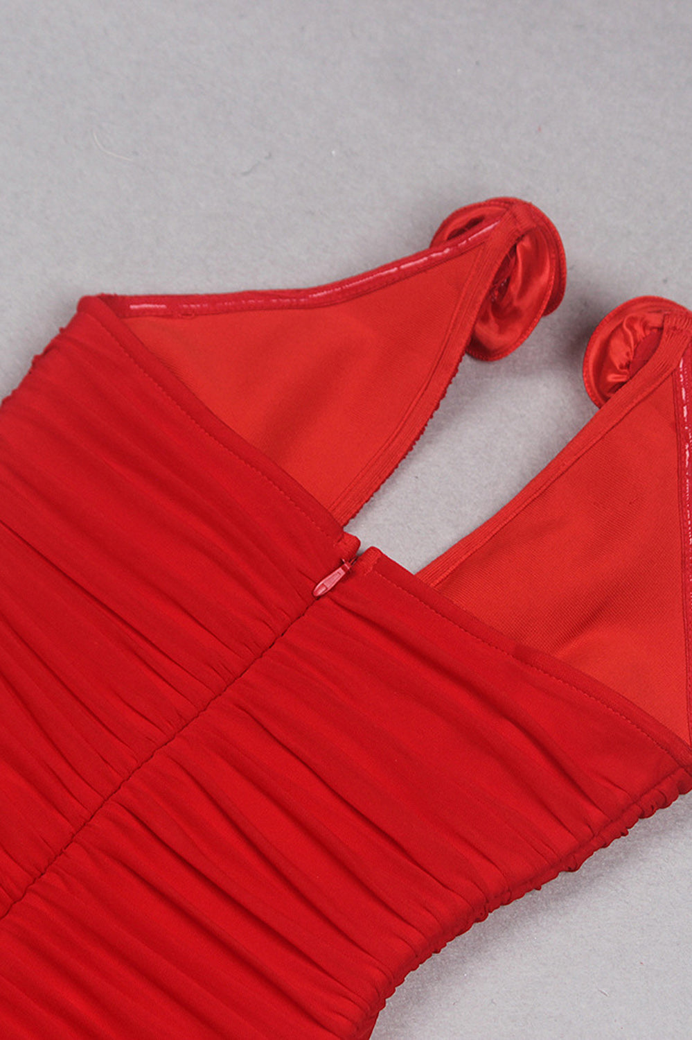 Miniklänning med rosor - Röd