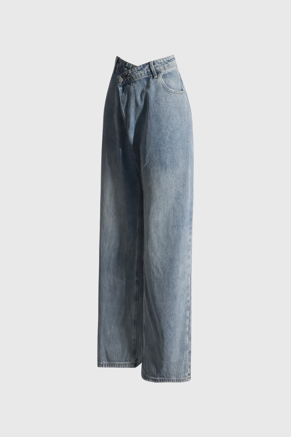 Jeans with Irregular Closure - Blue