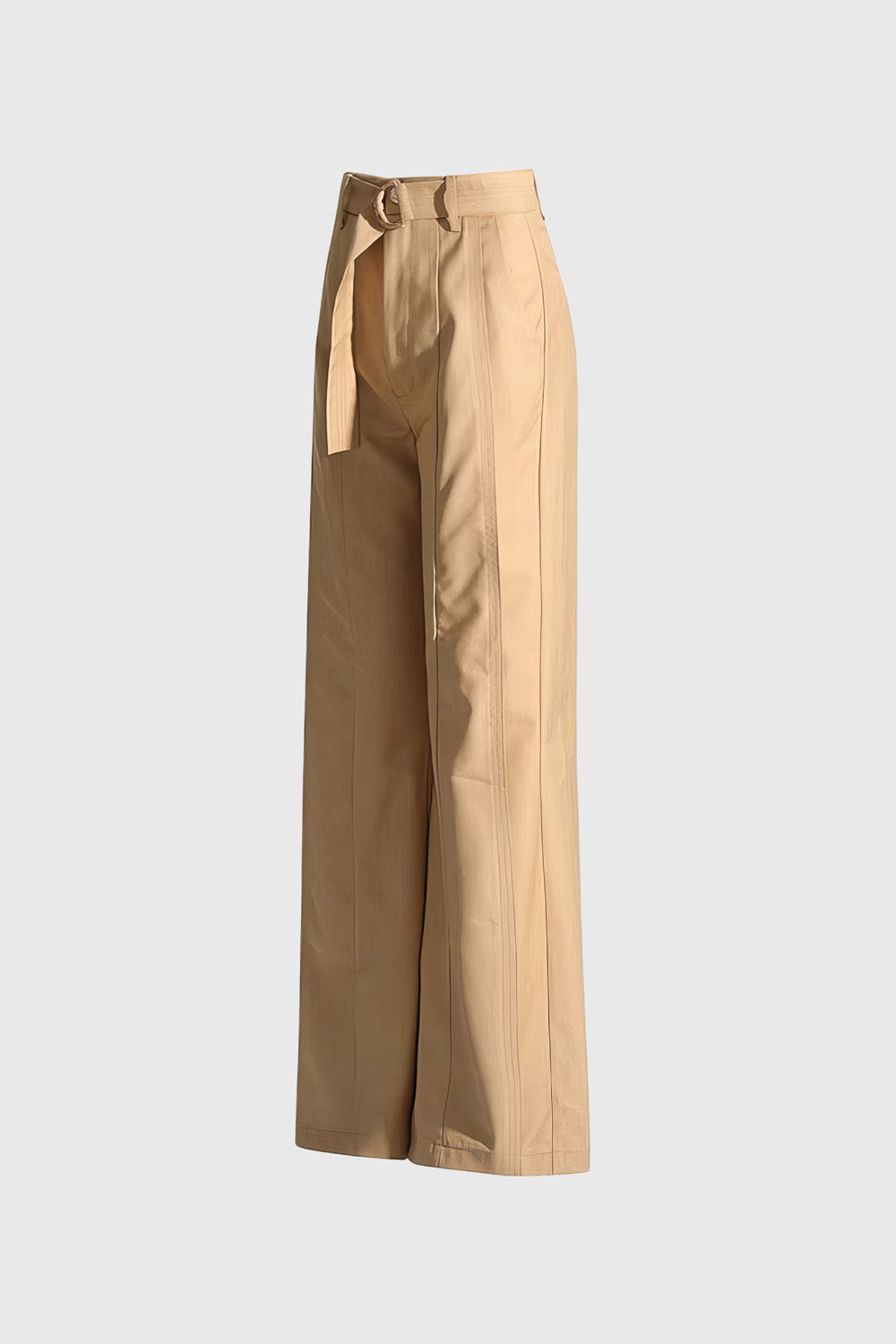 High Waisted Wide Trousers - Mustard