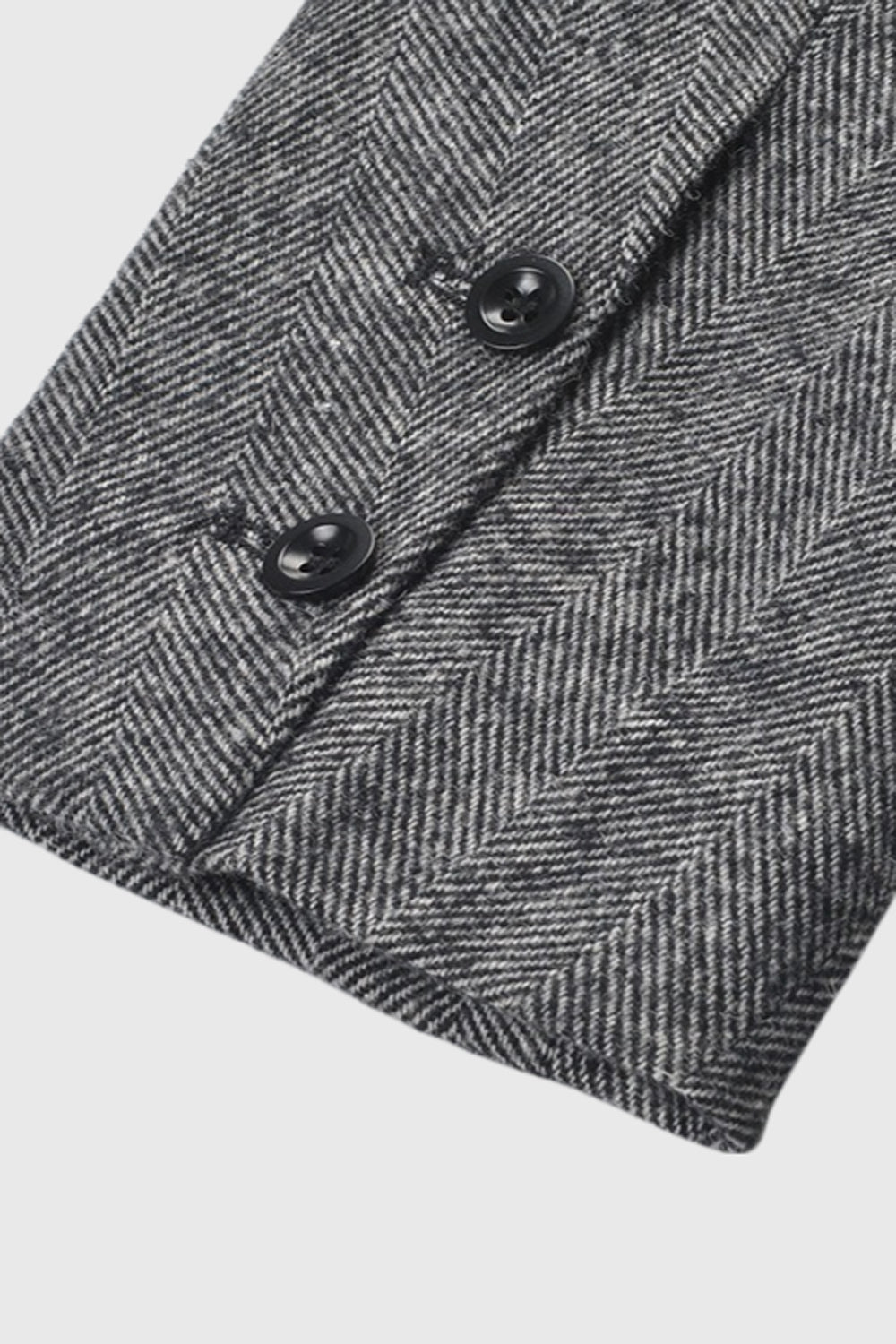 Short Textured Jacket with Pockets - Grey