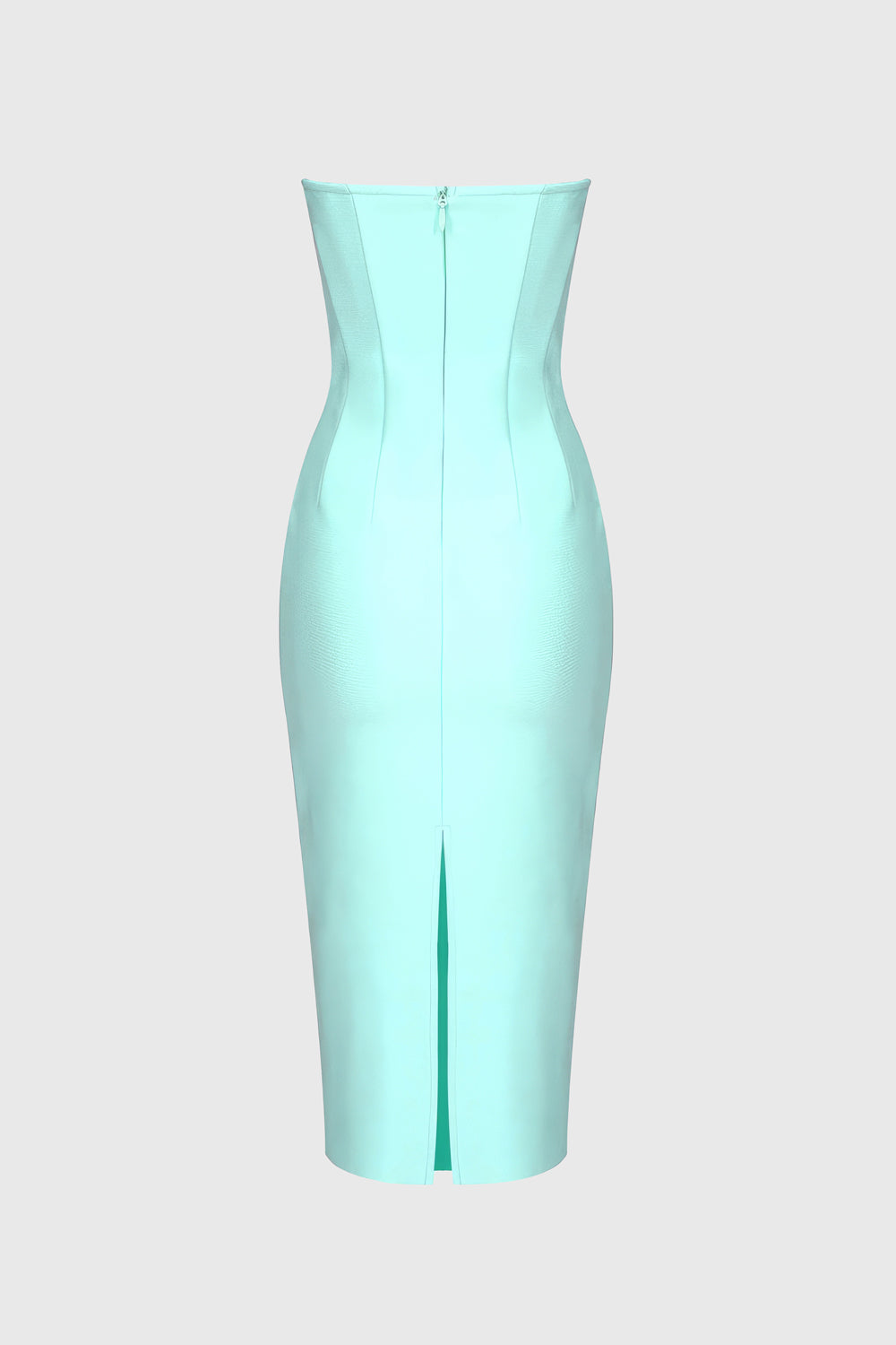 Sukienka bodycon midi z aplikacjami - turkusowa