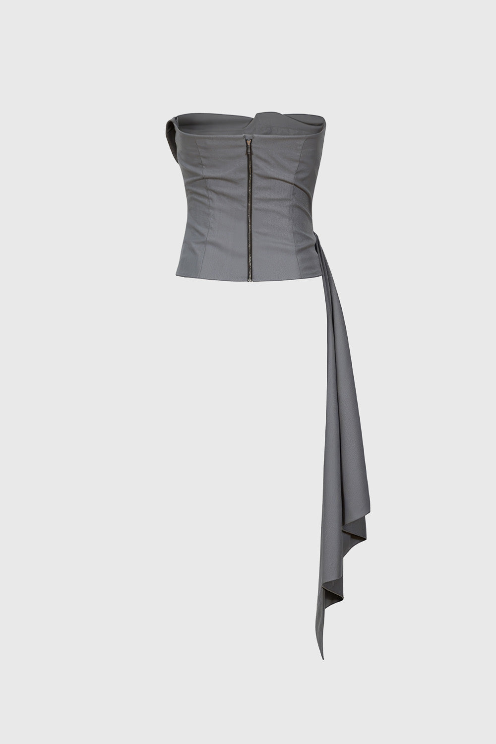 Bandeau Top with Detail on The Side - Grey