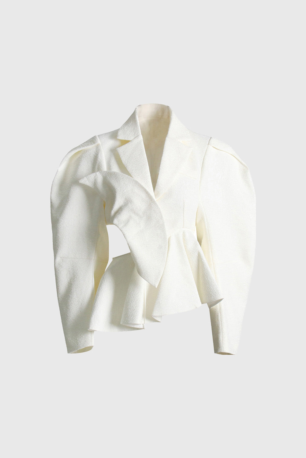 Jacket with Asymmetric Cuts - Beige